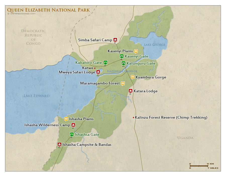 map of queen elizabeth national park