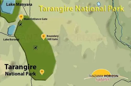 Tarangire National Park Map